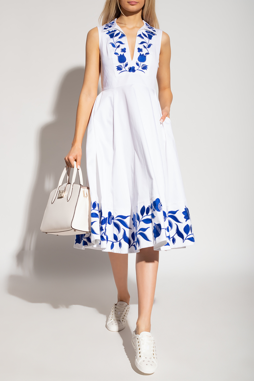 Kate spade blue and white dress best sale